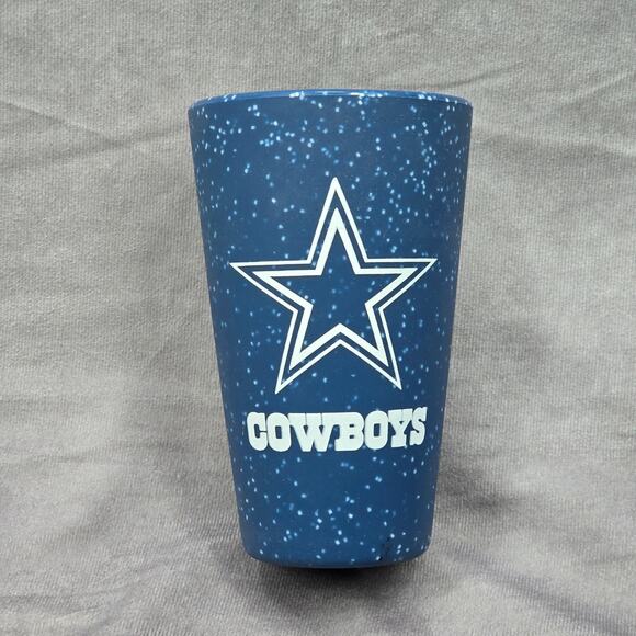 Sili Blue Dallas Cowboys Fanatics Football Drink Silicone 16 OZ Pint Glass Cup - Picture 3 of 7